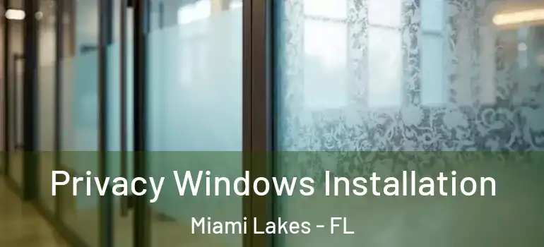  Privacy Windows Installation Miami Lakes - FL